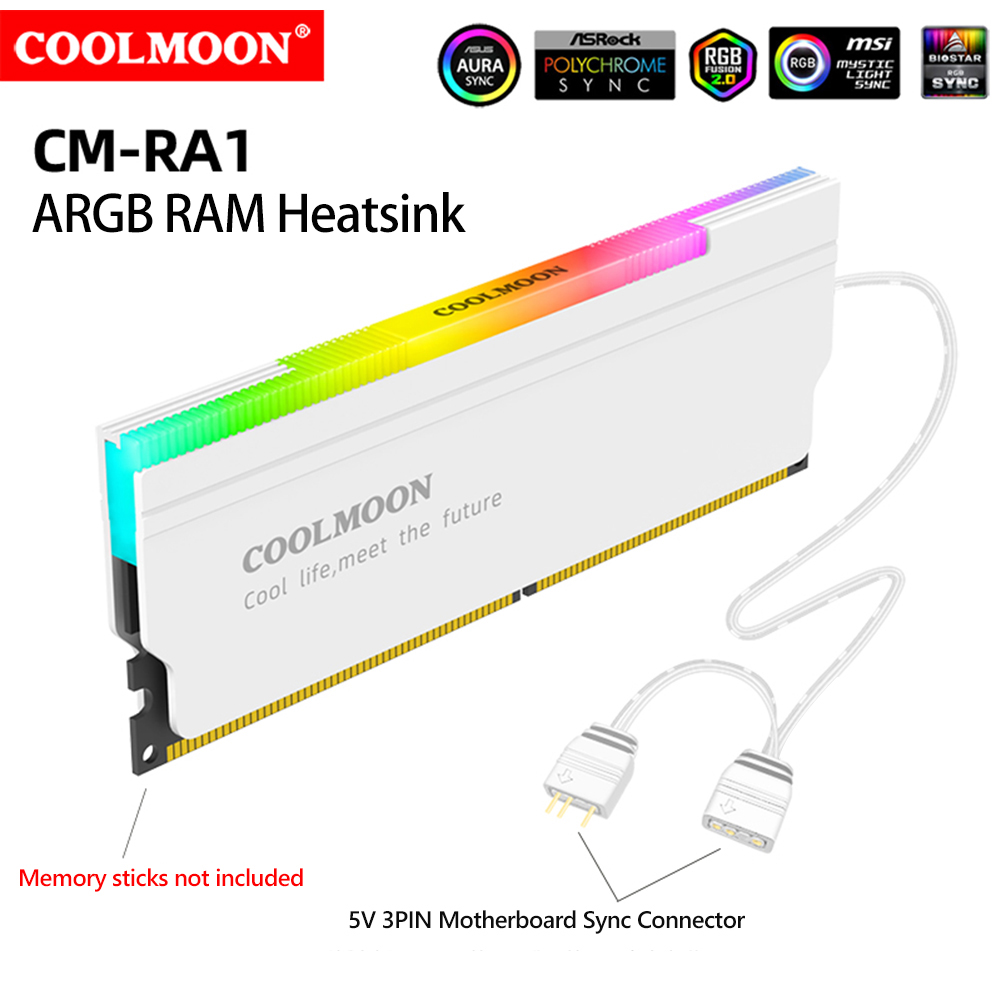 COOLMOON 5V-3PIN ARGB RAM Heat - đánh giá và giá Ddr5 Memory